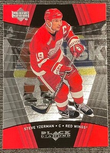 1999-00 STEVE YZERMAN UPPER DECK BLACK DIAMOND HOCKEY CARD #36 DETROIT RED WINGS