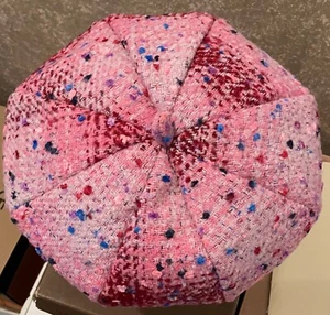 Pink Multi Fleck French-Style Beret Hat Cap - Picture 1 of 8