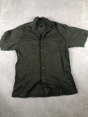 Camisa con botones Harold Powell para hombre talla mediana verde oscuro Foto 1 de 4