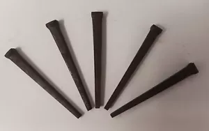 (5) Old Hand Cut 3 3/8" Square Head Nails, Rusty,Vintage,Craft - Picture 1 of 3