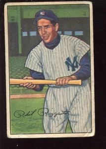 Tarjeta de béisbol 1952 Bowman #52 Phil Rizzuto campeón mundial New York Yankees - Imagen 1 de 2