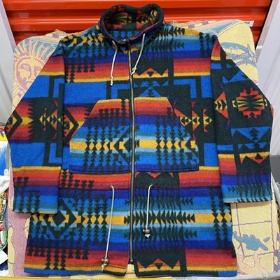 Chaqueta polar NY 10018 para hombre mediana multicolor suroeste azteca geométrica cremallera completa Foto 1 de 4