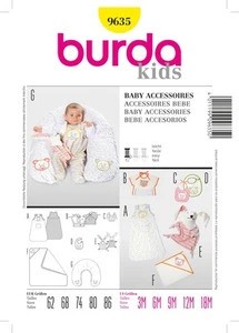 Burda Style Baby Accessories Sewing Pattern for Creative Projects B9635 - Picture 1 of 2