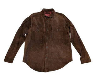 Swaine Men's Vintage Suede Overshirt Size Large - Picture 1 of 4