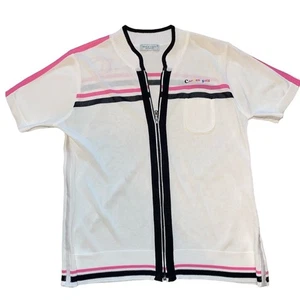 Camisa Jersey Carven Golf Blanca Cremallera Frontal S/M - Imagen 1 de 12