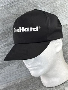 VTG DieHard Snapback Trucker Hat Cap Black OSFA 90s Embroidered - Picture 1 of 13