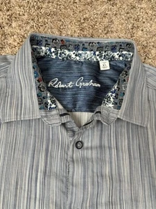 Robert Graham Hemd mit Knopfleiste Herren XL Designer gestreift blau langarm - Bild 1 von 10
