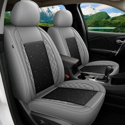 Car Seat Covers For Jeep Renegade 2015-2025 Faux Leather Full Set Cushions Pad Foto 1 de 4