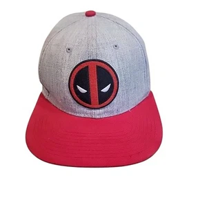 Marvel Deadpool Hat Cap Adult Snapback Red Black Gray Adjustable 100% Cotton - Picture 1 of 4