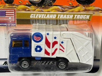 Matchbox #35 Cleveland Trash Garbage Refuse Truck, Blue, 1/64, NIB - Image 1 of 2
