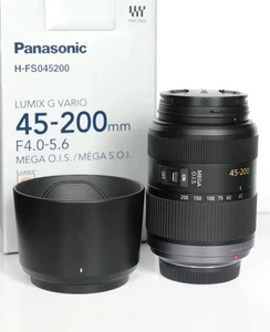 Panasonic Lumix G Vario 45-200mm f/4.0-5.6 Aspherical AF Mega O.I.S Lens - Picture 1 of 3