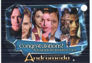 Inkworks Andromeda Season 1 Autograph Auto Redemption Card AR-1 Kevin Sorbo - Picture 1 of 3