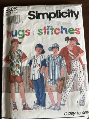 Simplicity Pattern 8308 Girls And Boys Pants,shorts Shirt, Cap Sz 7-10 - Image 1 of 3