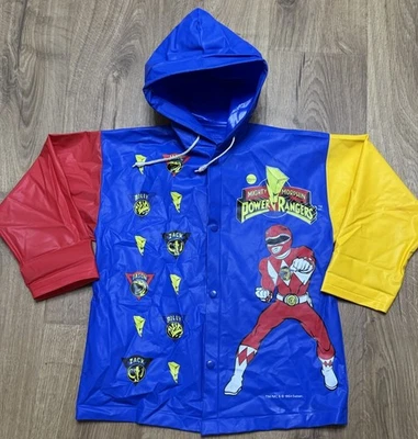 1994 Power Rangers Rain Jacket Boys Size 5 Kids High Point Jason Mighty Morphin - Image 1 of 4