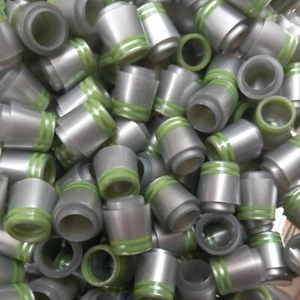 12x PREM GOLF FERRULES .370 2 Ring Grey/Green "COLLARED" 14mm QUALITY LOT(F15) - Picture 1 of 2