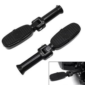 Clavijas traseras negras estriberas de pasajero soportes para Harley Street Bob modelo 2018-24 EE. UU. - Imagen 1 de 12