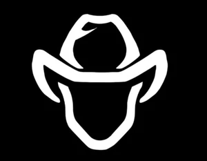 COWBOY WITH HAT...VINYL DECAL PICK SIZE/COLOR..FREE SHIPPING  - Picture 1 of 2