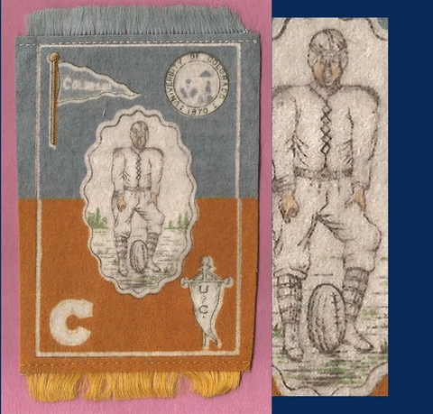VINTAGE 1910 University of Colorado Golden Buffaloes Murad Tobacco Felt Football Cover