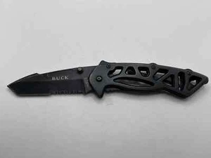 Buck 870 Bones Black Skeleton Folding Knife. new - Picture 1 of 2