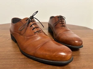 Kenneth Cole Command Chief Council braune elegante Leder-Oxfords-Schuhe für Herren Größe - Bild 1 von 13