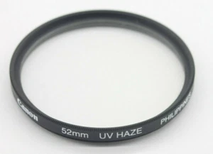 Canon 52mm UV Haze Screw In Filter USA Glass Fair USED Y698 - Picture 1 of 2