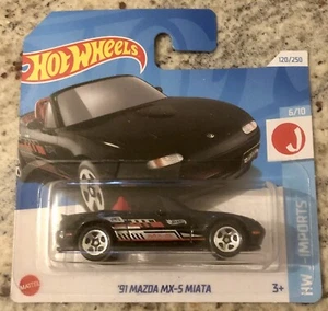 Hot Wheels ‘91 MAZDA MX-5 MIATA NERA 2024 1:64 - Foto 1 di 2