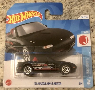 Hot Wheels ‘91 MAZDA MX-5 MIATA NERA 2024 1:64 - Immagine 1 di 2