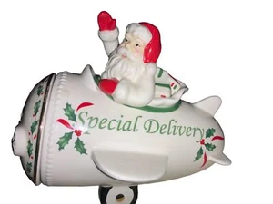 Lenox Santa's Special Delivery Holiday Airplane Cookie Jar Christmas Airplane - Picture 1 of 17