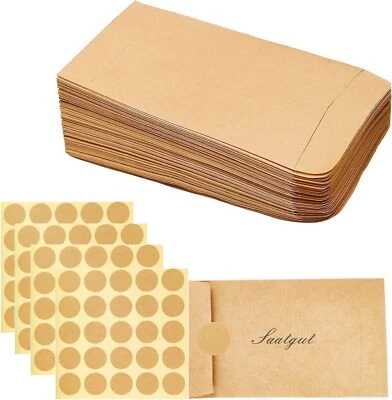 150 Stück Braune Flachbeutel Papiertüten Klein 6 * 10 Cm Mini Papiertüte Kleiner - Bild 1 von 4