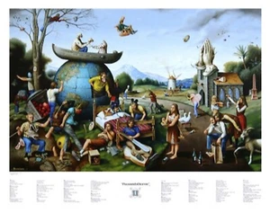 PROVERBIDIOMS II by T.E. Breitenbach English Idioms Art Official 22x28 PRINT - Picture 1 of 1