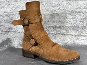 FIORENTINI + BAKER Brown Suede 2-Strap Eternity Boots Euro Size 39.5 - Picture 1 of 12