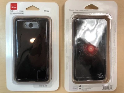 Verizon Silicone Cover Case Motorola Droid Maxx in High Gloss Black  - Image 1 of 2
