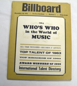 Vintage Billboard Magazine - December 28, 1963 Section 2 only - Picture 1 of 3