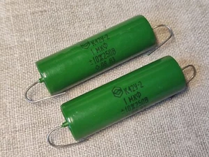 8 uds. Condensadores de audio K42Y-2 1 uF 250V PIO papel en aceite URSS - Imagen 1 de 2