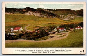 Cartolina Dude Ranch Big Horn Montagne del Wyoming - Foto 1 di 2