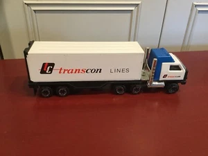 "Remolque tractor Tonka Mini Trans Con Lines vintage semi en excelente estado 10,5""" - Imagen 1 de 8