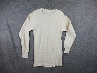 Jockey Thermal Shirt Mens XL Tall W36 L32 Beige Base Layer Waffle Knit USA Made - Image 1 of 4
