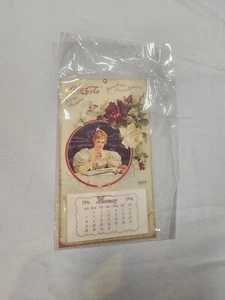 21" Vintage 1973 Coca Cola Print 1899 Calendar Repro Valentine Woman Envelope - Picture 1 of 2