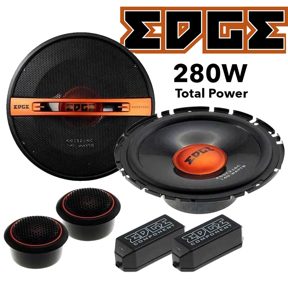 Edge EDST216C-E6 - 6.5" 16.5cm 2-Way Component Speakers 280W Total Power BNIB - Image 1 of 1