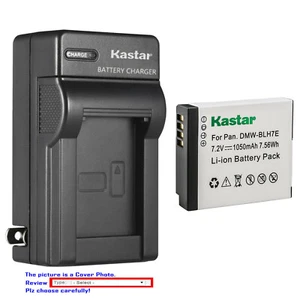 Kastar Battery AC Wall Charger for DMW-BLH7E & Panasonic Lumix DMC-GM1KW GM1KW - Picture 1 of 11