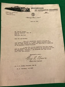 Vintage 1959 D&H Railroad Brotherhood of Locomotive Engineers Document - Picture 1 of 6