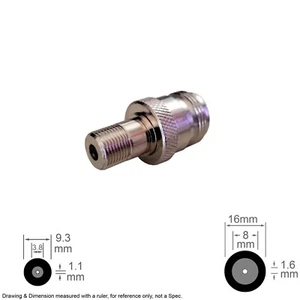 Coax RF Antenna Adapter Connector Converter F-Type Female N Connector Female - Picture 1 of 3
