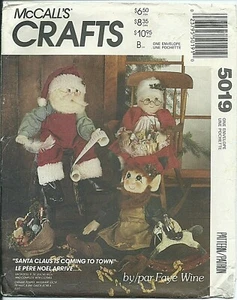 M 5019 patrón de costura 26" muñecos de Navidad rellenos Santa señora Claus ELF y ropa SIN CORTAR - Imagen 1 de 2