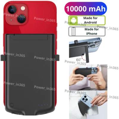 For iPhone Android 10000mAh Power Bank External Battery Charger Case Back Cover - Image 1 of 4