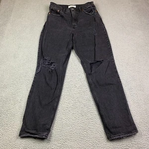 Abercrombie & Fitch The 90’s Straight Jeans Womens 29/8 Ultra High Rise Black - Picture 1 of 11