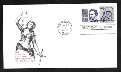 #1592 10c Petition for Redress Cachet FDC+#1281 - Image 1 of 2