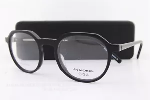 Brand New MOREL OGA Eyeglass Frames 10174O NG01 Black For Men Women 50mm - Picture 1 of 8