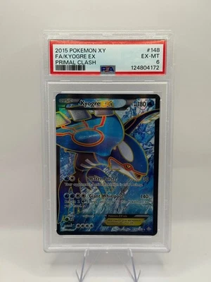 POKEMON KYOGRE EX FULL ART PRIMAL CLASH 148 PSA 6 REGRADE ? RARE - Image 1 of 2