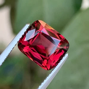 4,95 roter Rhodolith Granat Kissenschliff natürlicher tansanischer loser Edelstein - Bild 1 von 5
