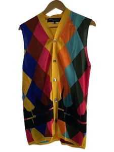 COMME des GARCONS HOMME PLUS Knit Vest (Thin) S Wool Multi color PK N004 AD2022 - Picture 1 of 5